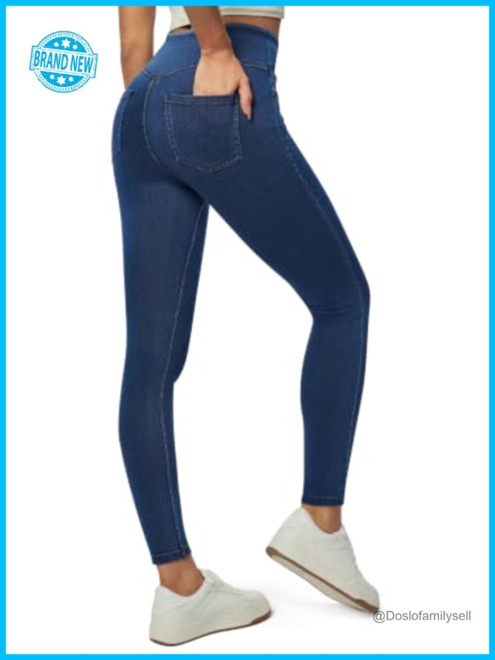 Stretchy Jeans for Women Pull On High Waist Jeggings